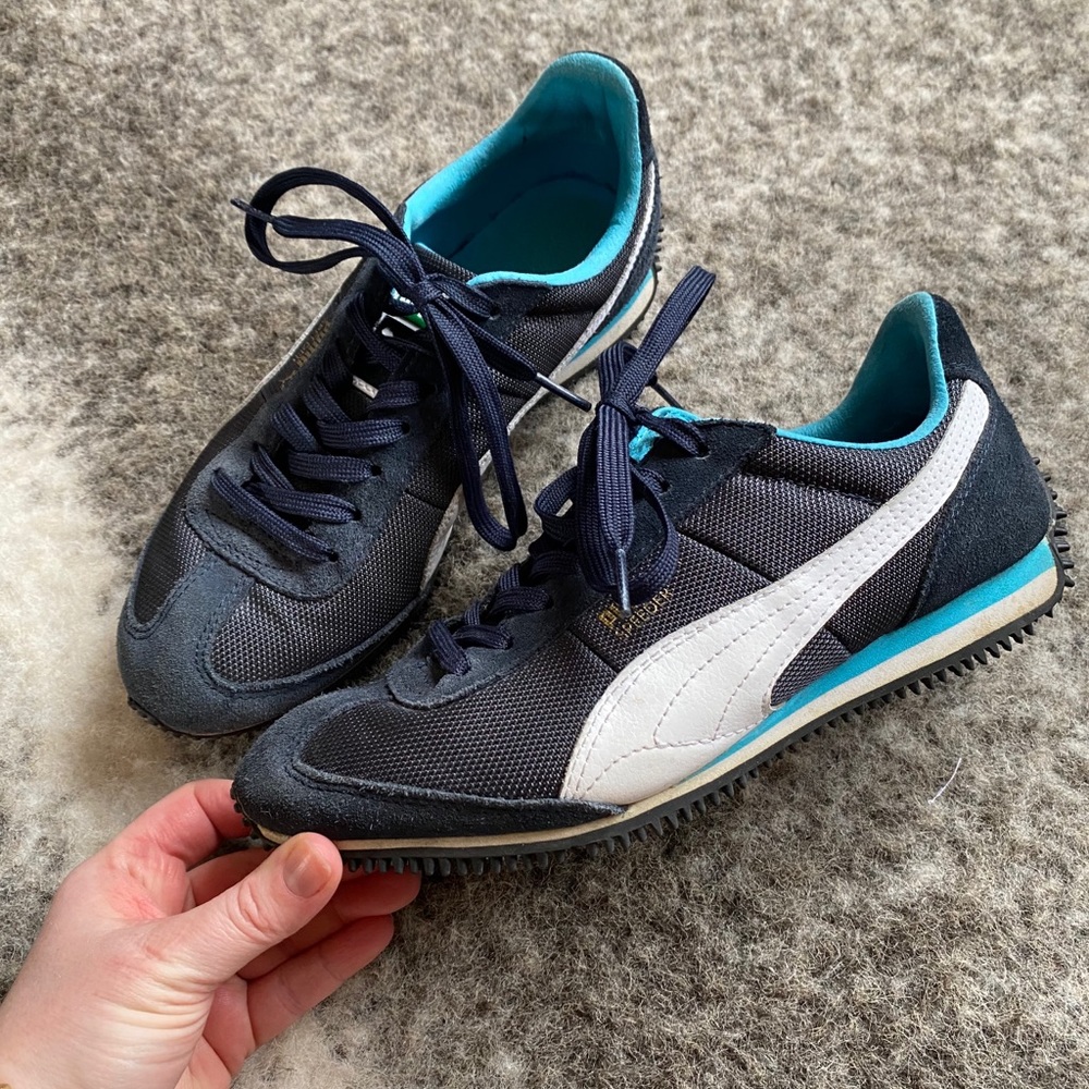 Puma Navy Blue Shoes Size 6 1/2 GUC